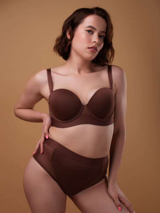 Нижня білизна Brabrabra модель SLZ22102101_Brown Фото