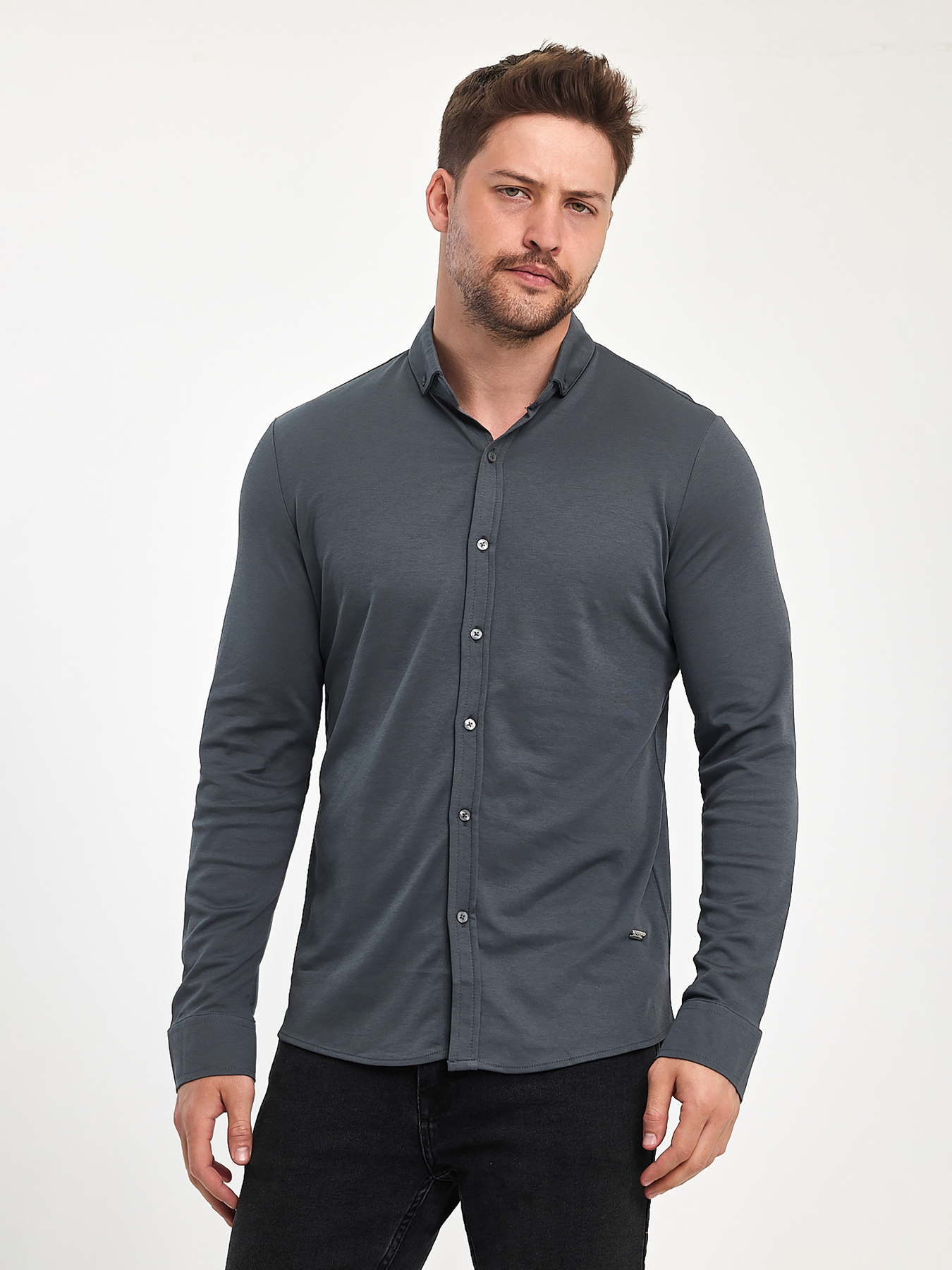 Сорочки Trend Collection модель TC11044GreyRBSHKMN Фото