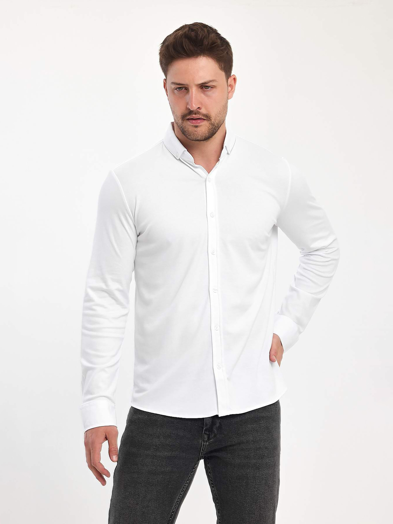 Сорочки Trend Collection модель TC10950WhiteRBSHKMN Сорочки Trend Collection модель TC10950WhiteRBSHKMN Фото