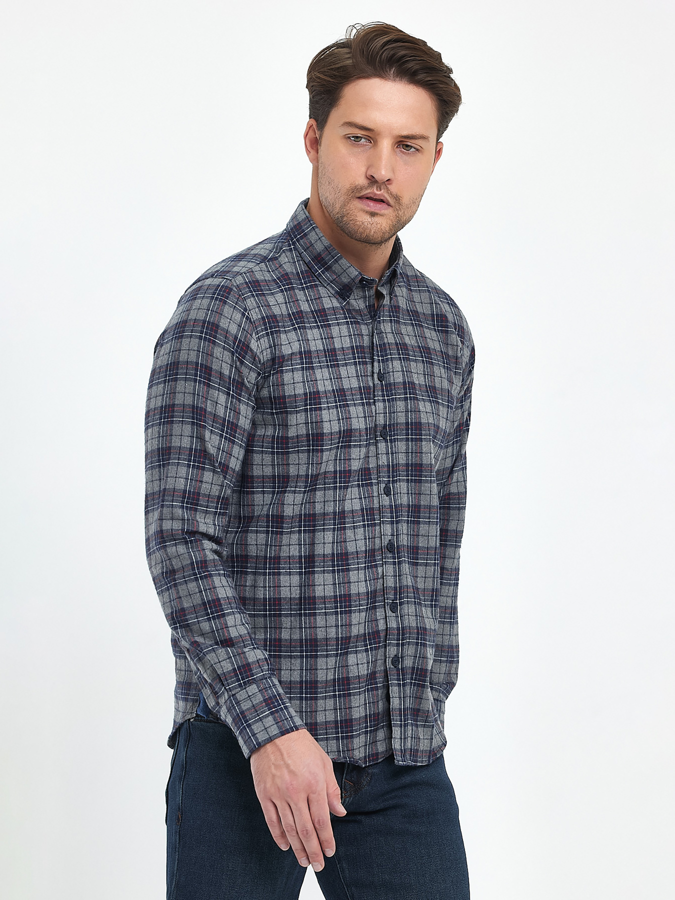 Рубашки Trend Collection модель TC10225GreyRBSHKMN Фото