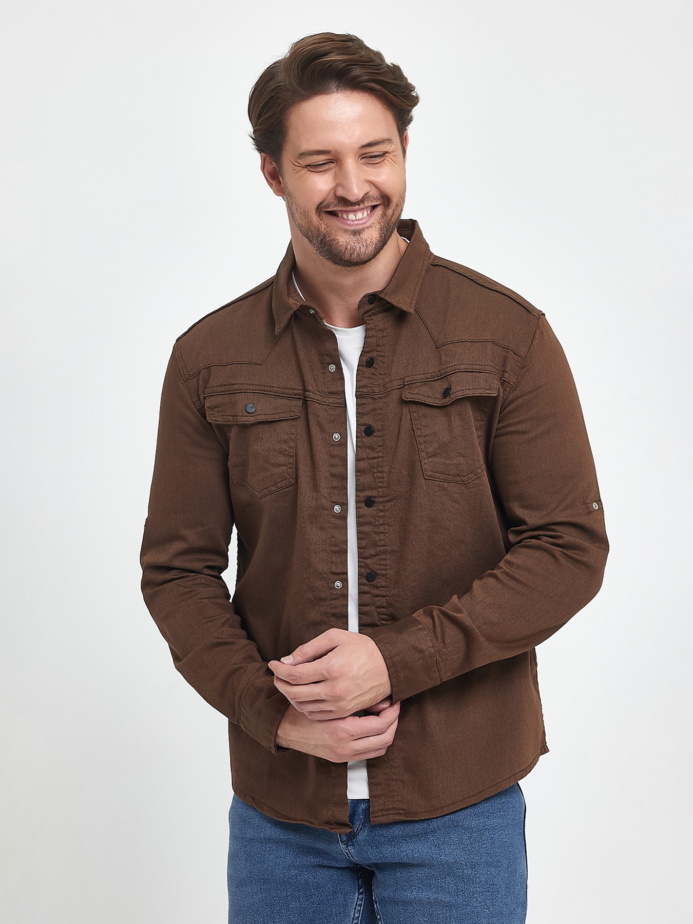 Сорочки Trend Collection модель TC9995BrownRBSHKMN Фото
