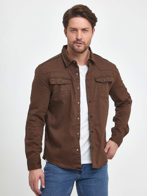 Сорочки Trend Collection модель TC9995BrownRBSHKMN Фото