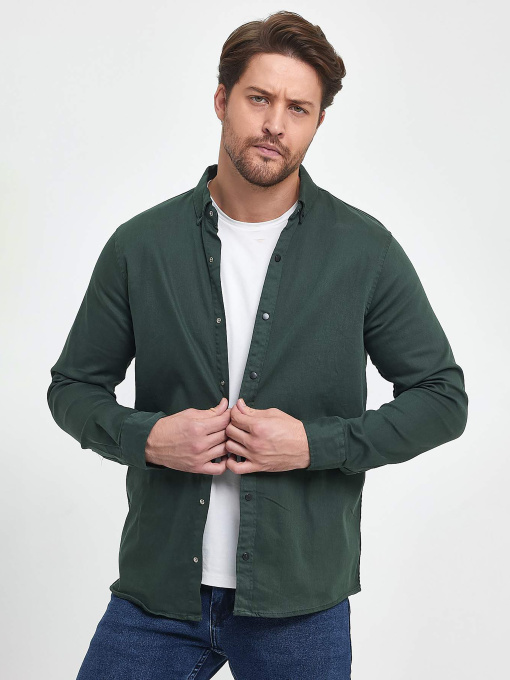 Сорочки Trend Collection модель TC9821GreenRBSHKMN Фото