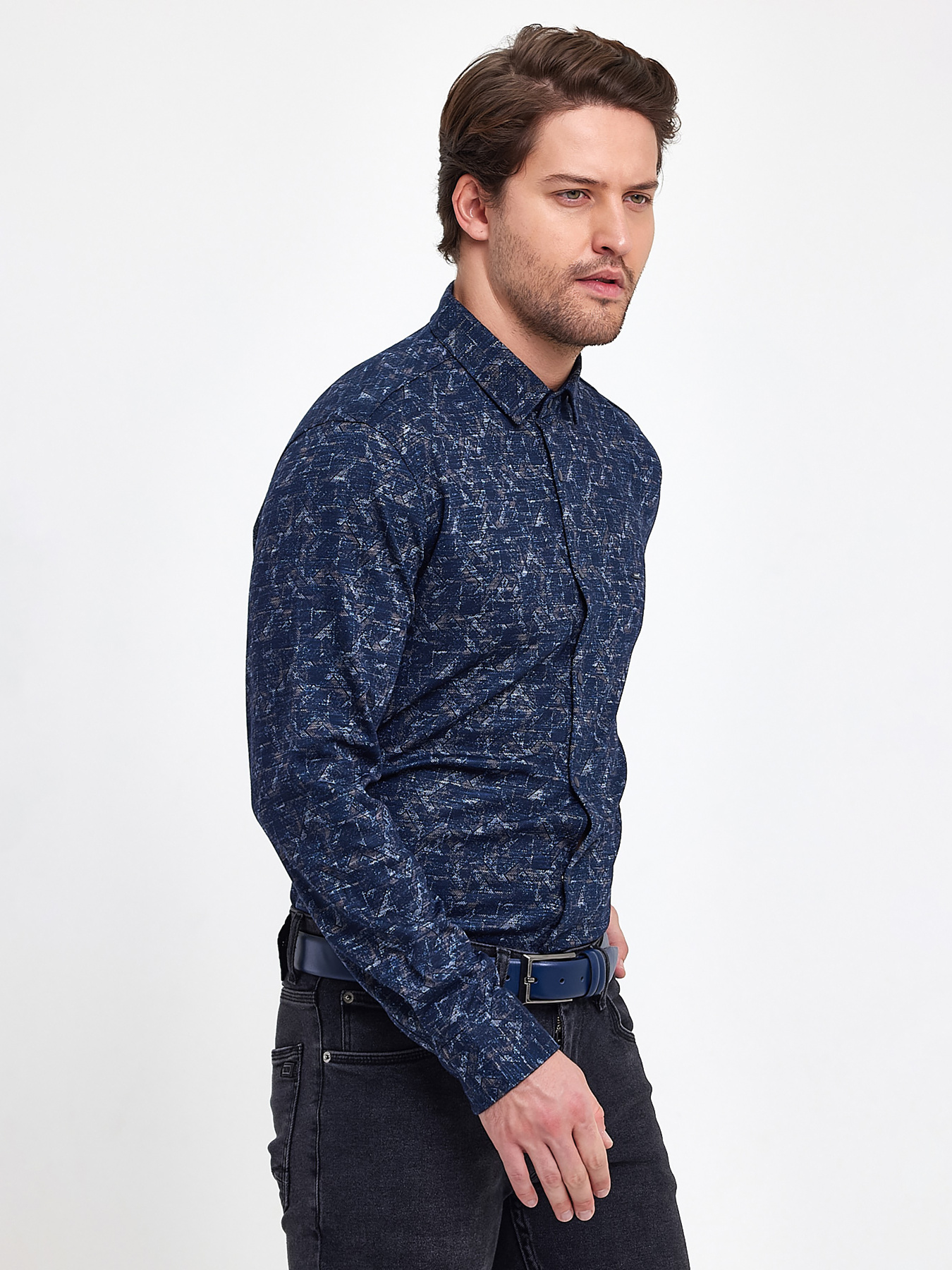Рубашки Trend Collection модель TC9557BlueBrownRBSHKMN Фото
