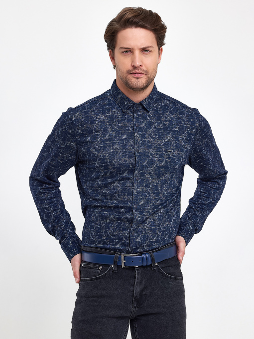 Рубашки Trend Collection модель TC9557BlueBrownRBSHKMN Фото