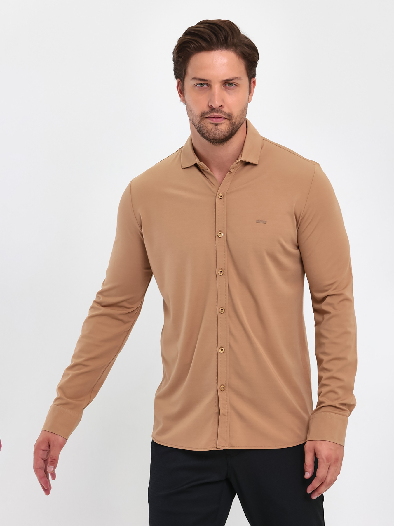 Рубашки Trend Collection модель TC9402BrownRBSHKMN Фото