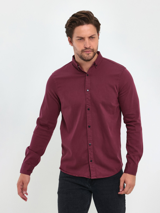 Сорочки Trend Collection модель TC9337BordoRBSHKMN Фото