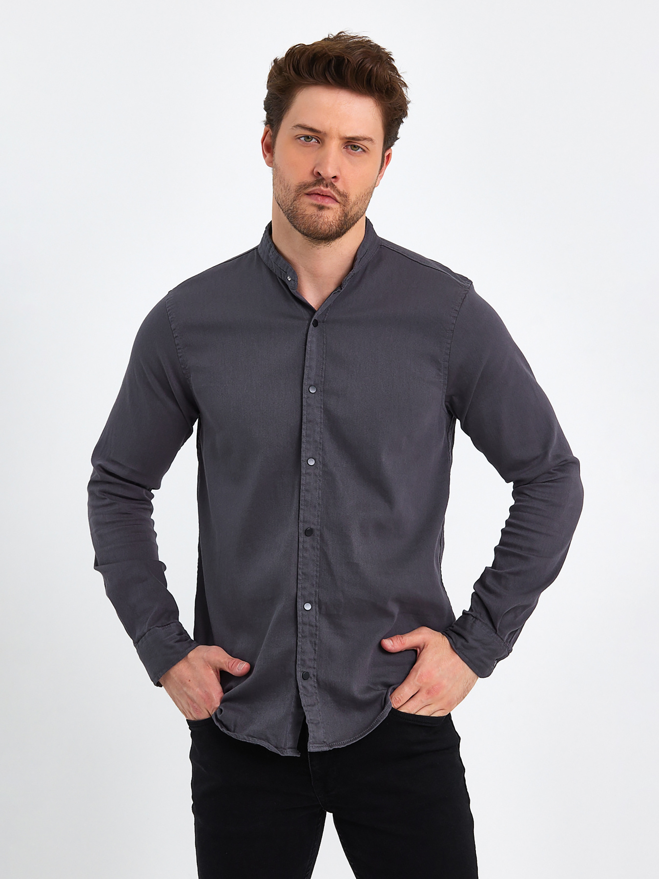 Сорочки Trend Collection модель TC8208DarkGreyRBSHKMN Фото