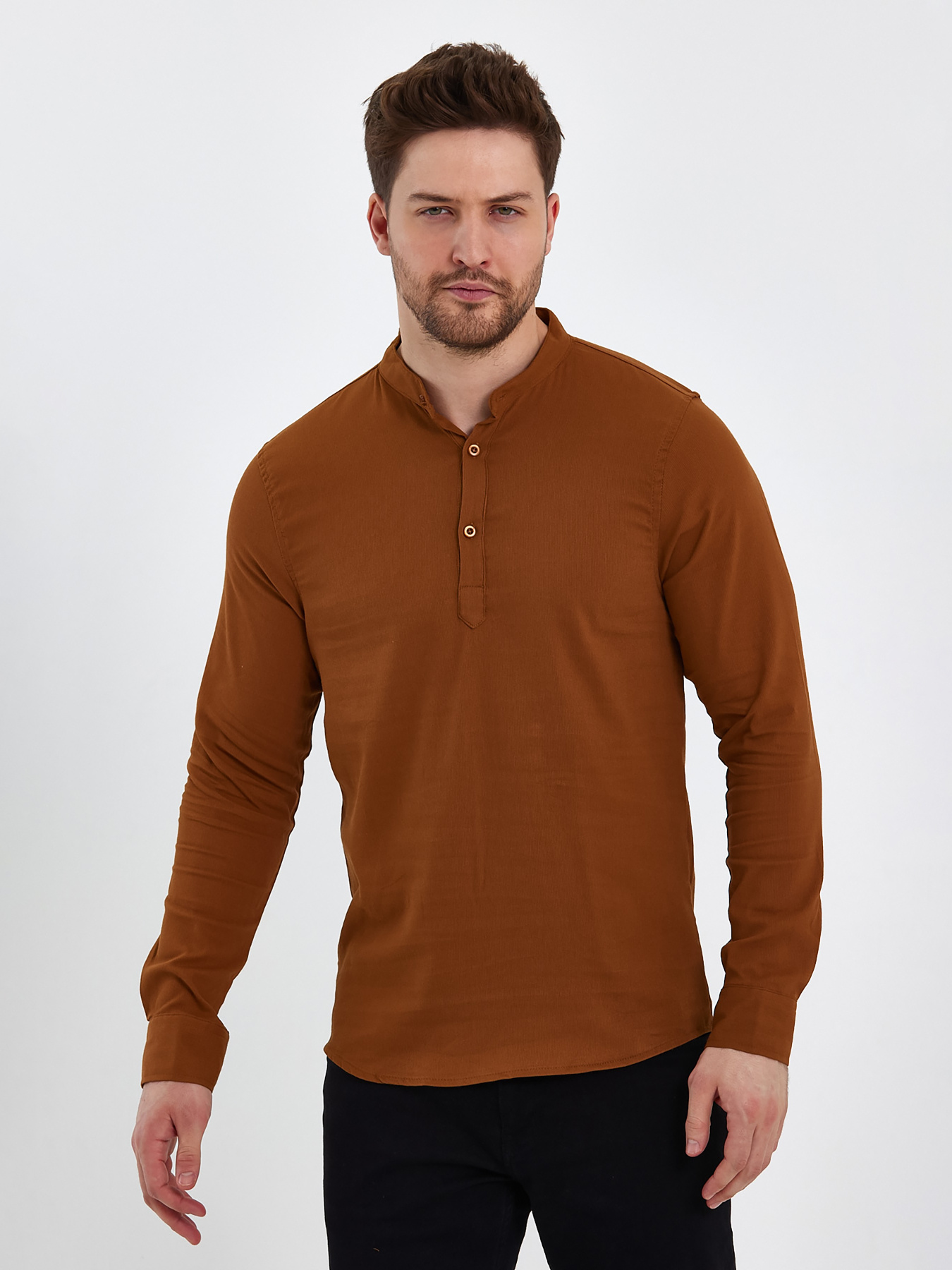 Сорочки Trend Collection модель TC8133BrownRBSHKMN Фото