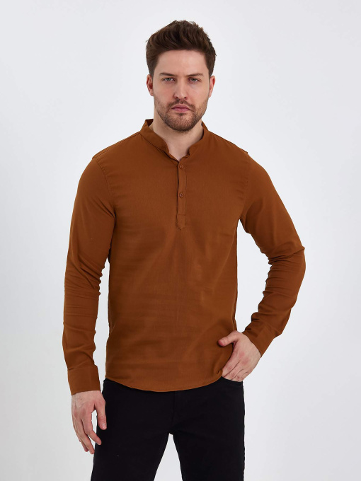 Сорочки Trend Collection модель TC8133BrownRBSHKMN Фото