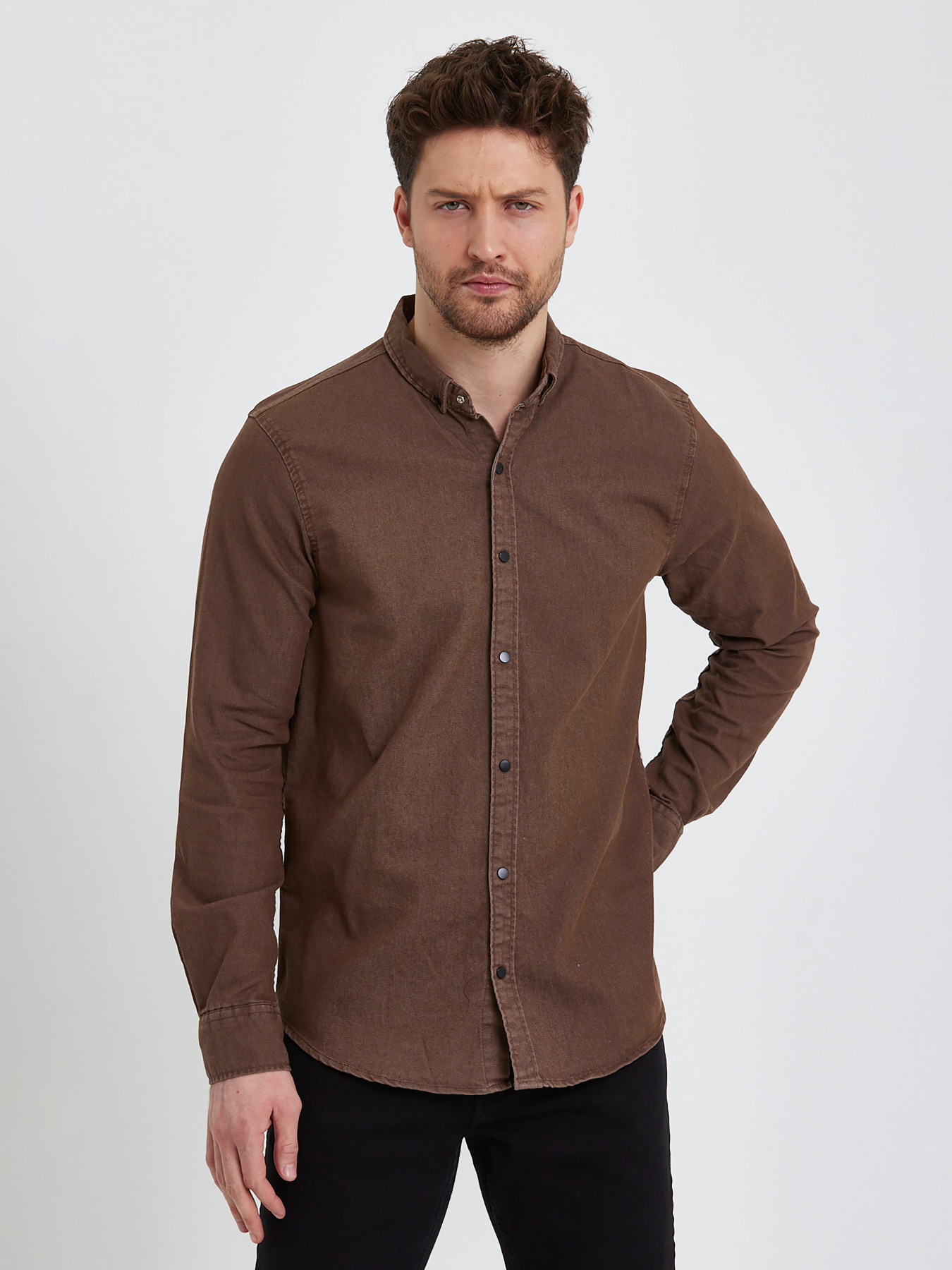 Рубашки Trend Collection модель TC7395BrownRBSHKMN Фото
