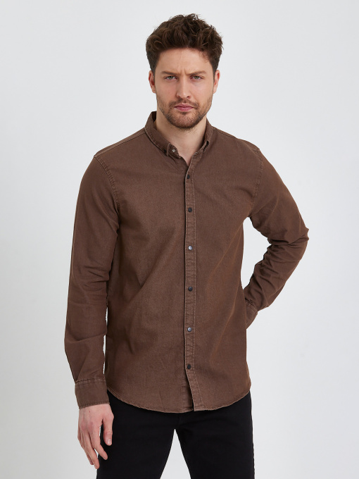 Сорочки Trend Collection модель TC7395BrownRBSHKMN Фото