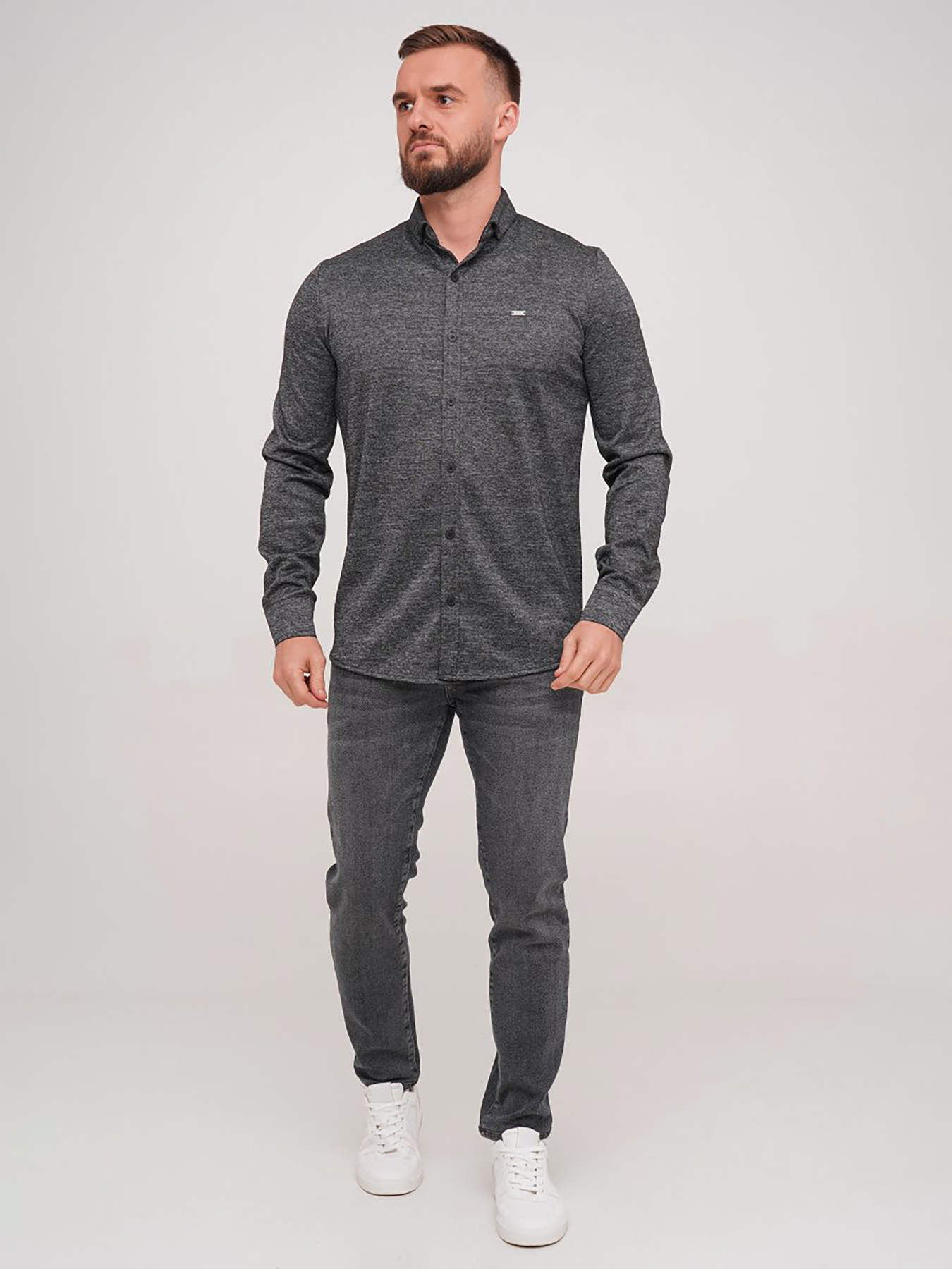 Сорочки Trend Collection модель TC7137BlackGreyRBSHKMN Фото