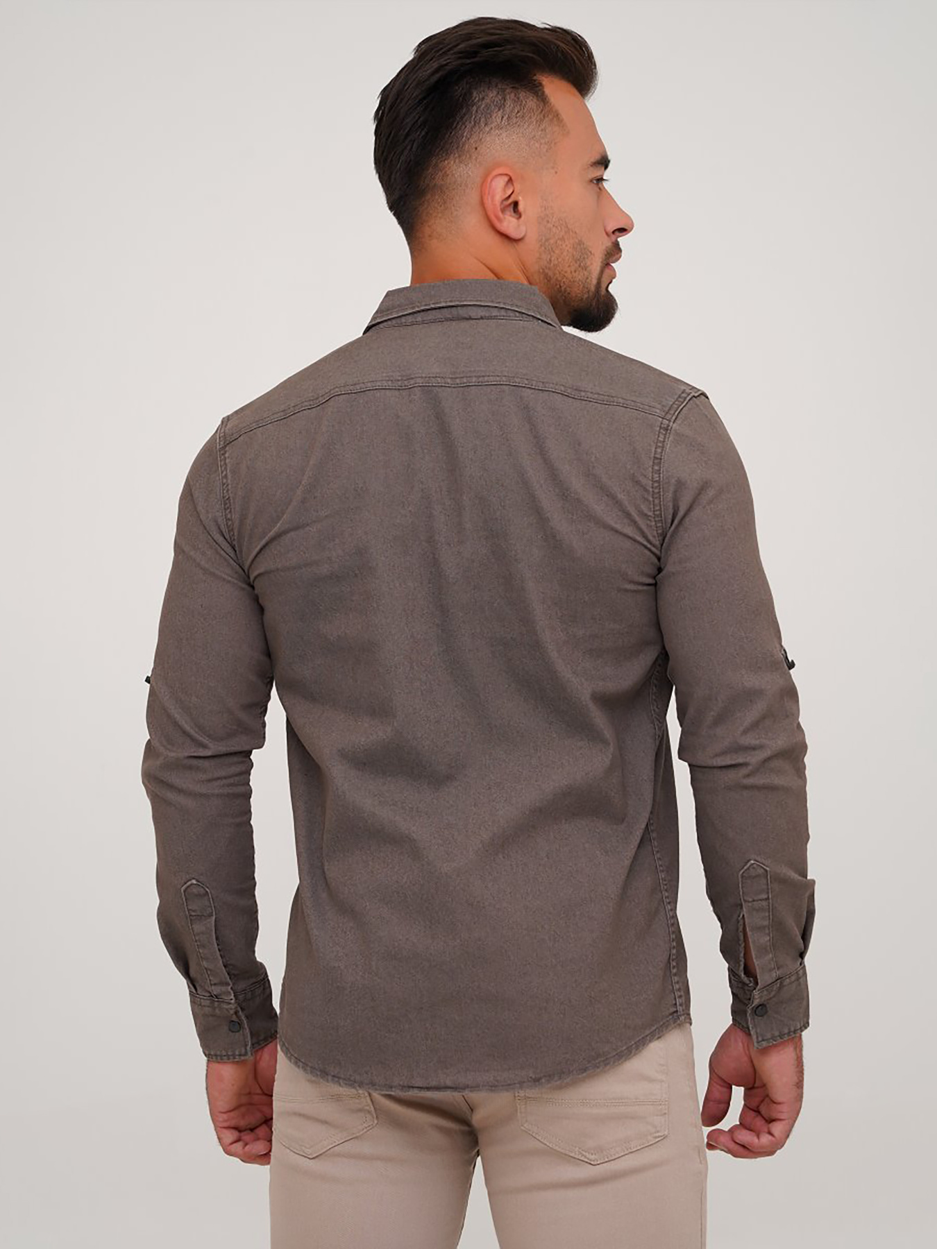 Сорочки Trend Collection модель TC6590GreyBrownRBSHKMN Фото