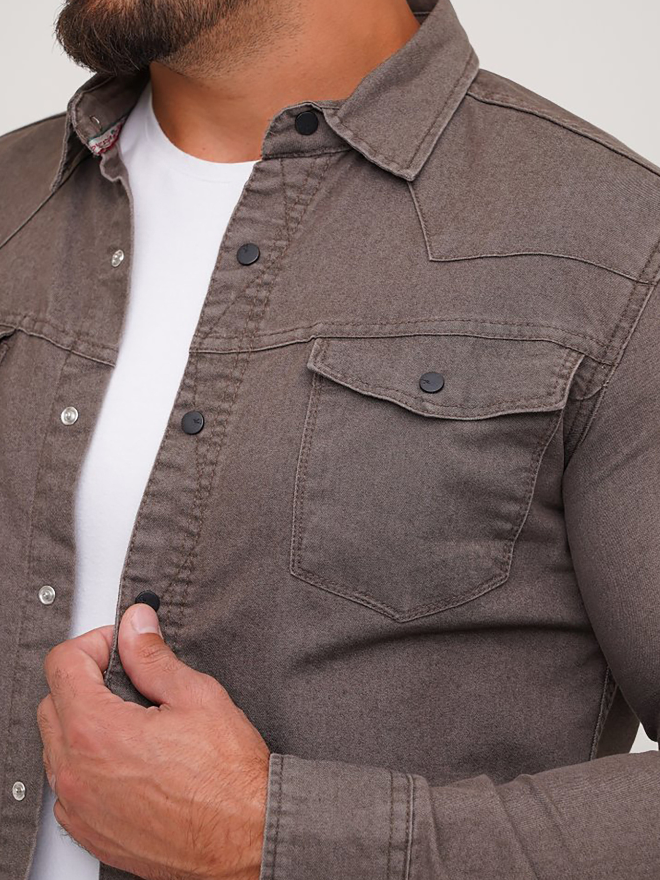 Сорочки Trend Collection модель TC6590GreyBrownRBSHKMN Фото