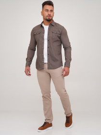 Сорочки Trend Collection модель TC6590GreyBrownRBSHKMN Фото