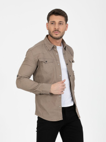 Сорочки Trend Collection модель TC6587BeigeRBSHKMN Фото
