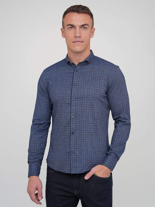 Рубашки Trend Collection модель TC5489GreyBlueRBSHKMN Фото