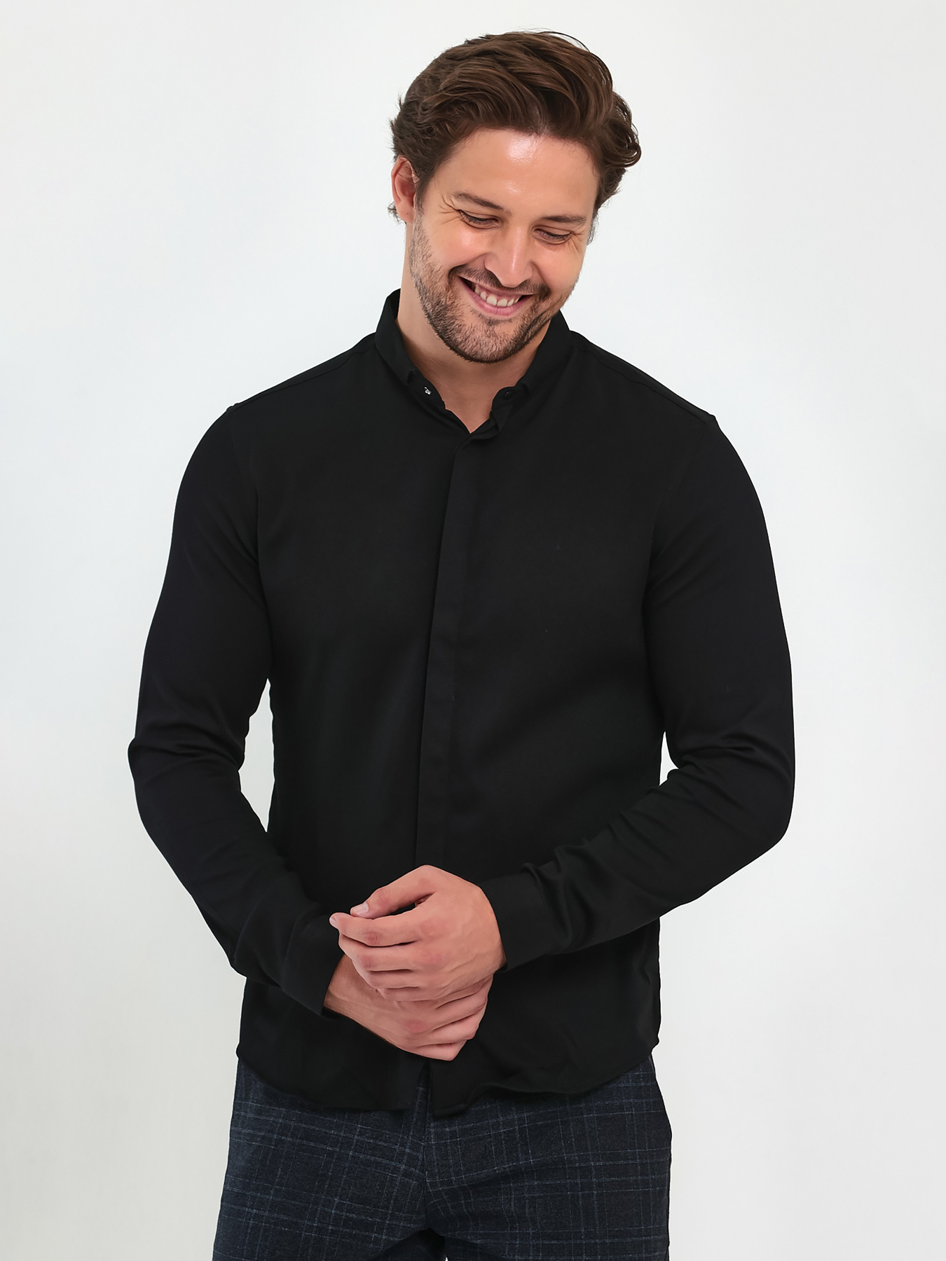 Рубашки Trend Collection модель TC5074BlackRBSHKMN Фото