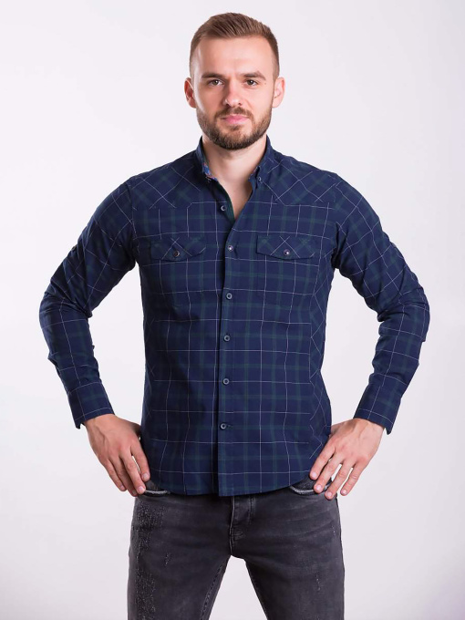 Сорочки Trend Collection модель TC1151BlueRBSHKMN Фото