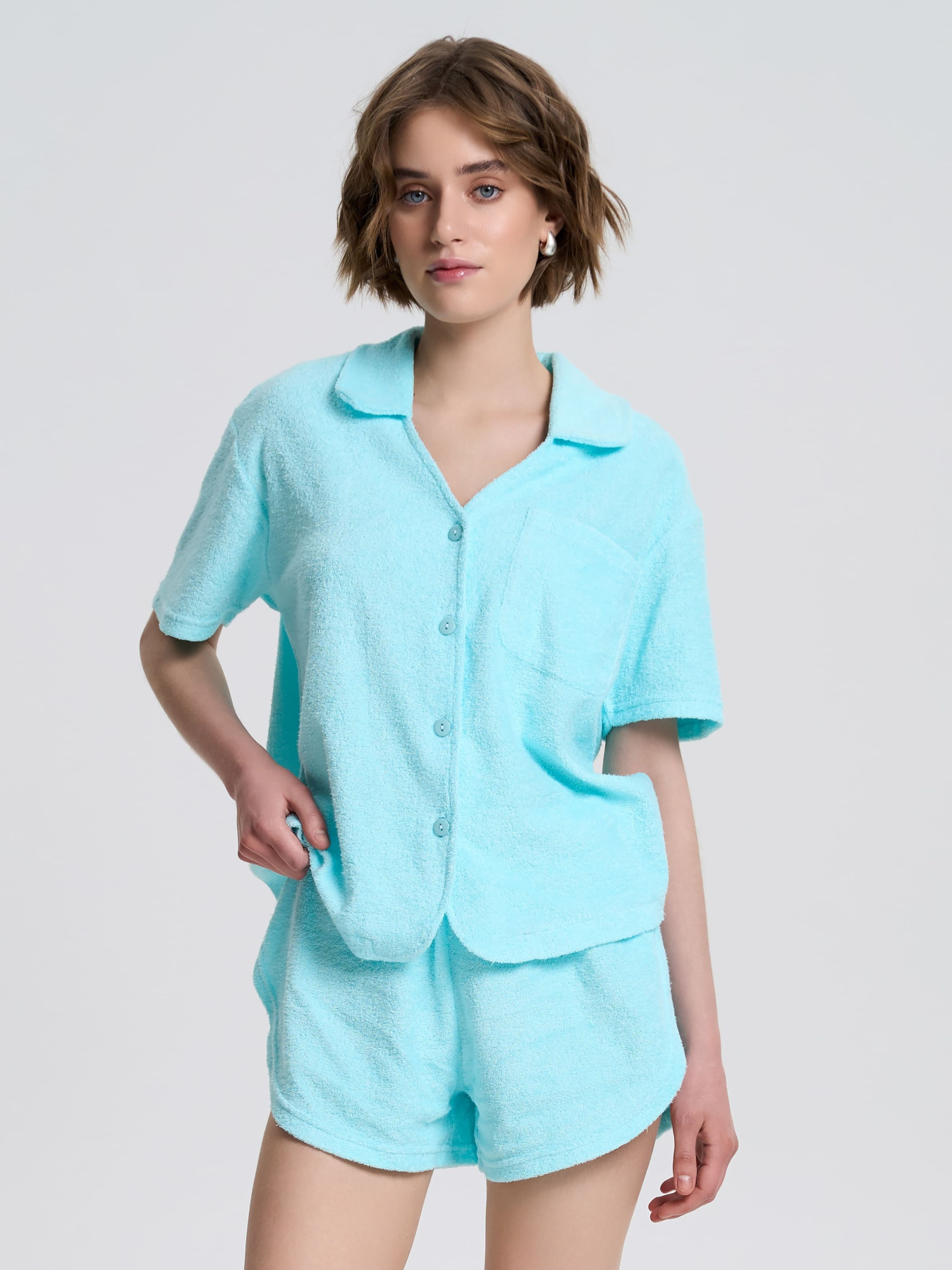 Одежда для дома и сна Роза модель 230714_turquoise Одежда для дома и сна Роза модель 230714_turquoise Фото