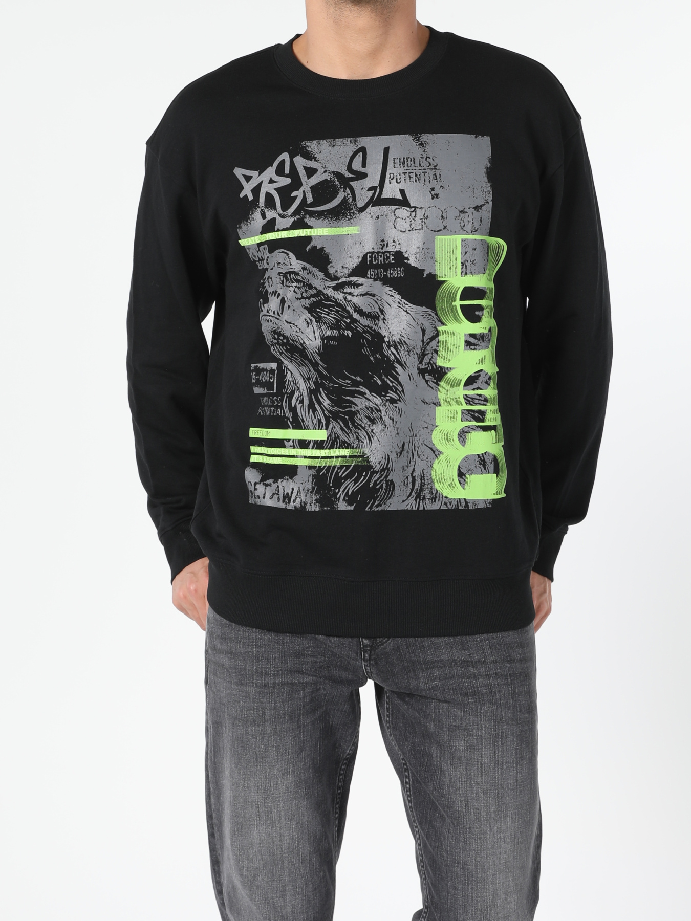 Худи и свитшоты Colin’s модель CL1054845_Q1.V1_BLK Фото