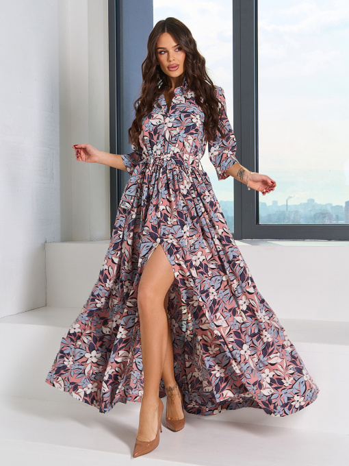 Платья ISSA Plus модель 15068_мультиколор Фото