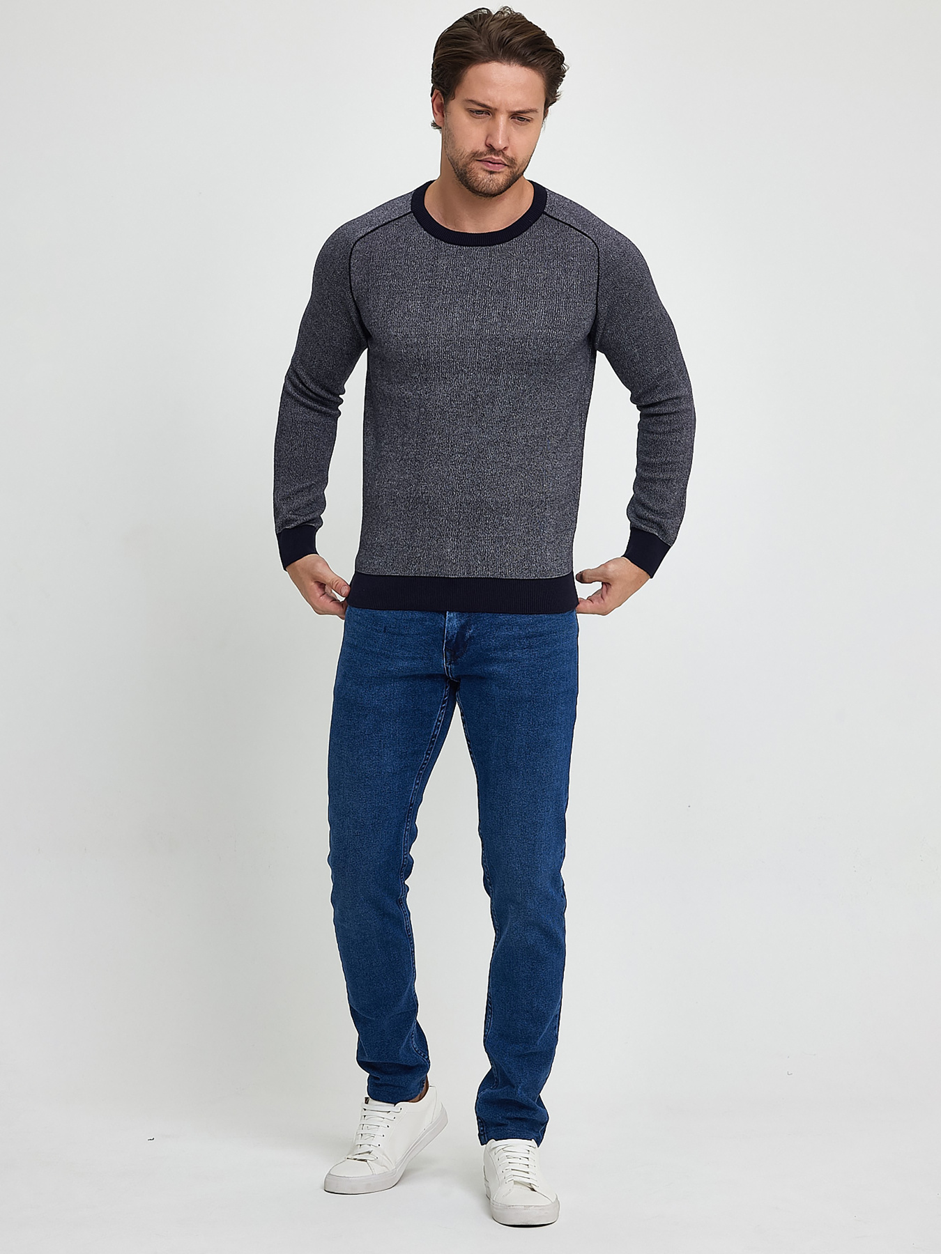 Свитры и кардиганы Trend Collection модель TC9893BlueGreySVTRMN Фото