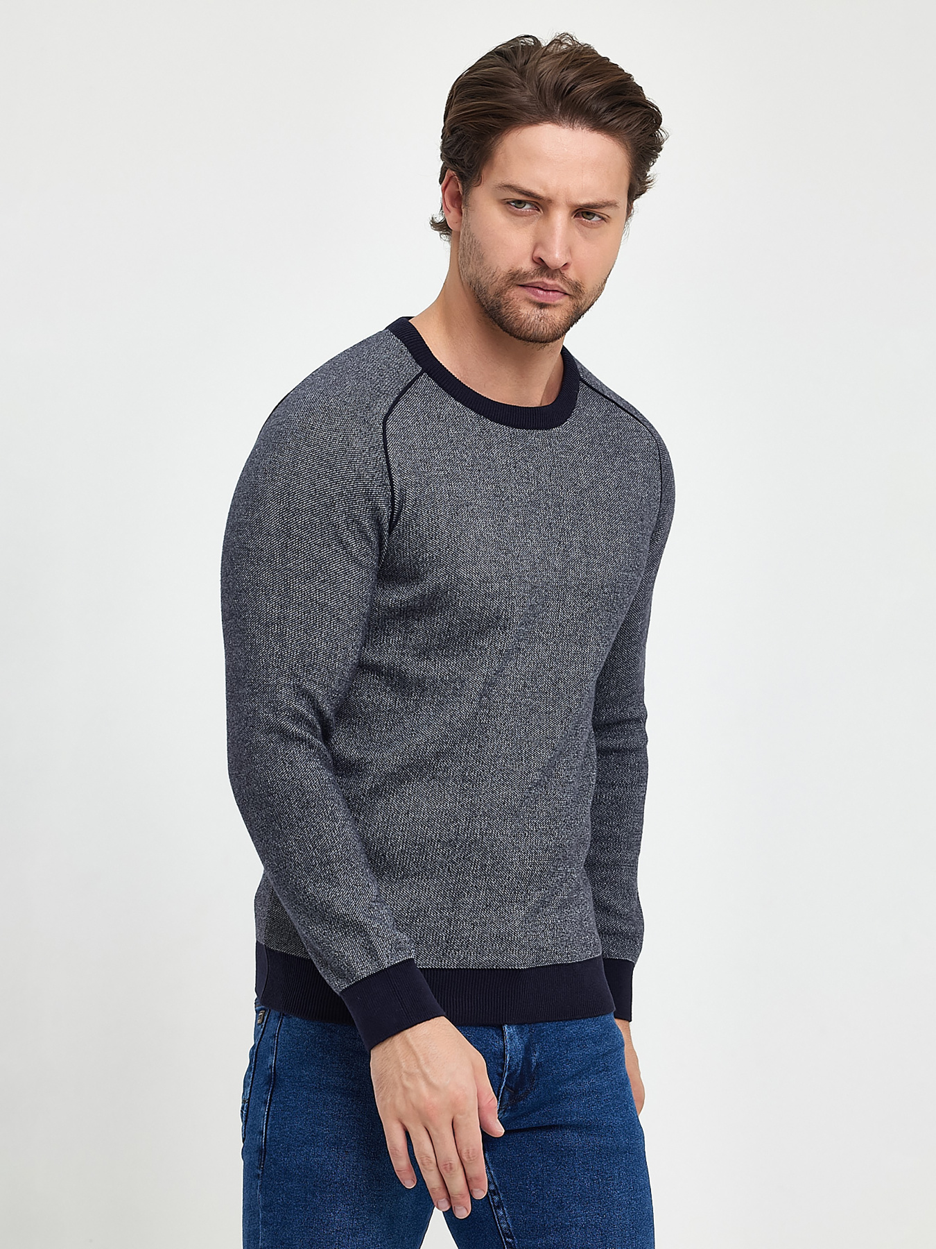 Свитры и кардиганы Trend Collection модель TC9893BlueGreySVTRMN Фото