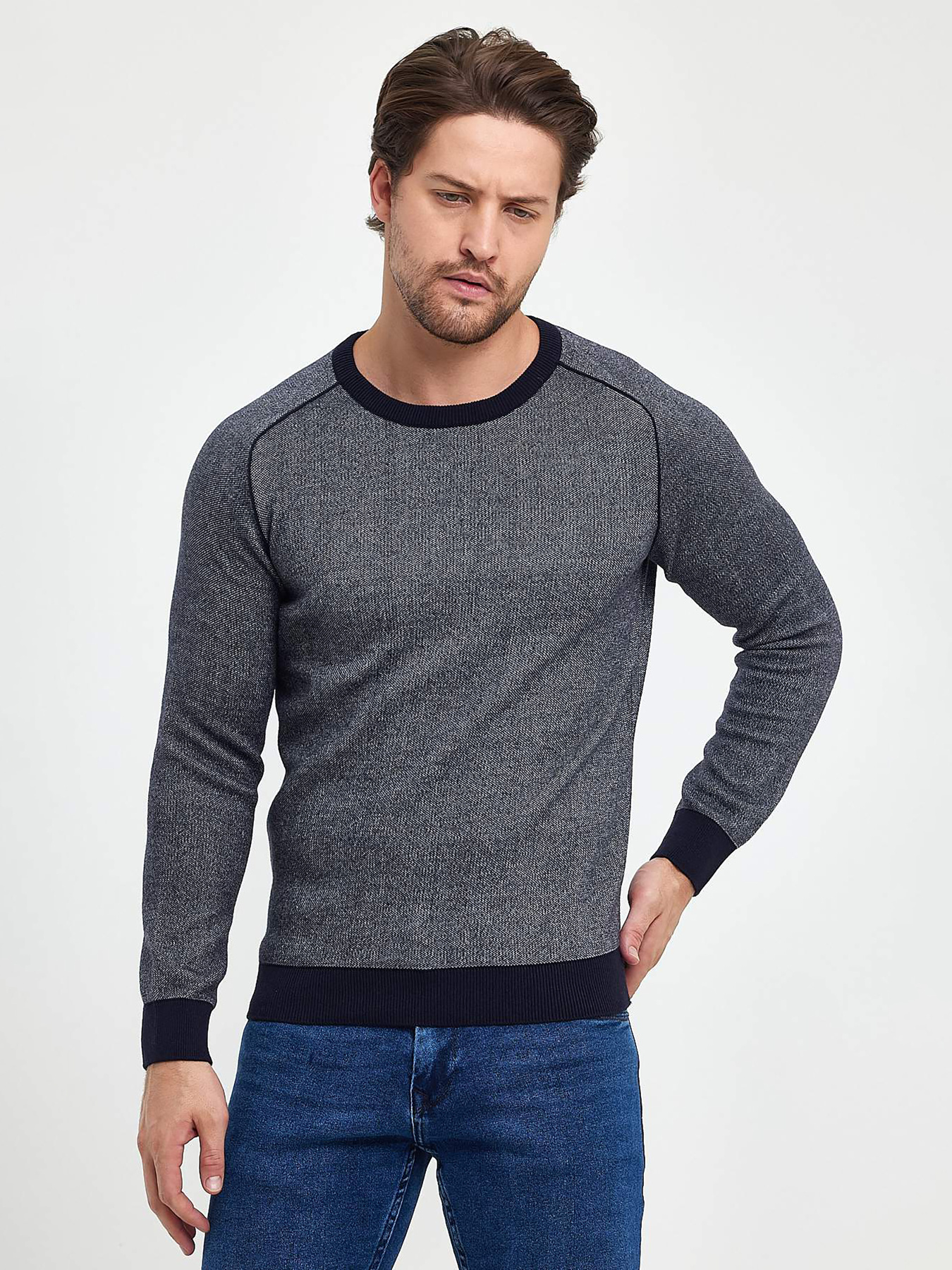 Свитры и кардиганы Trend Collection модель TC9893BlueGreySVTRMN Фото