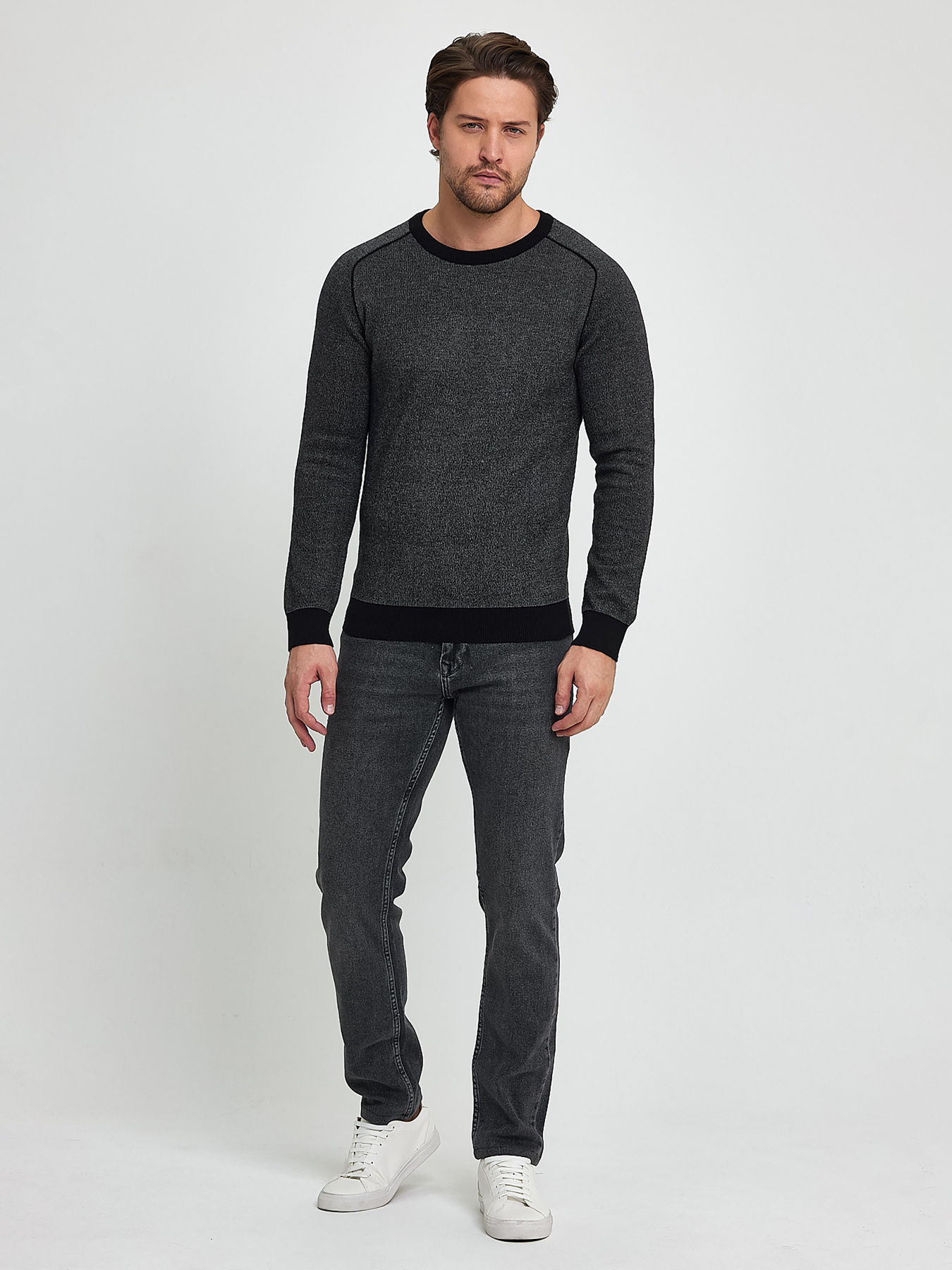 Свитры и кардиганы Trend Collection модель TC9892BlackGreySVTRMN Фото