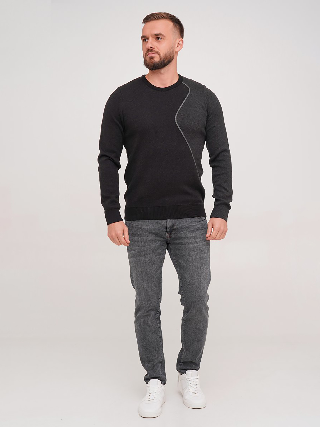 Свитры и кардиганы Trend Collection модель TC7239BlackGreySVTRMN Фото
