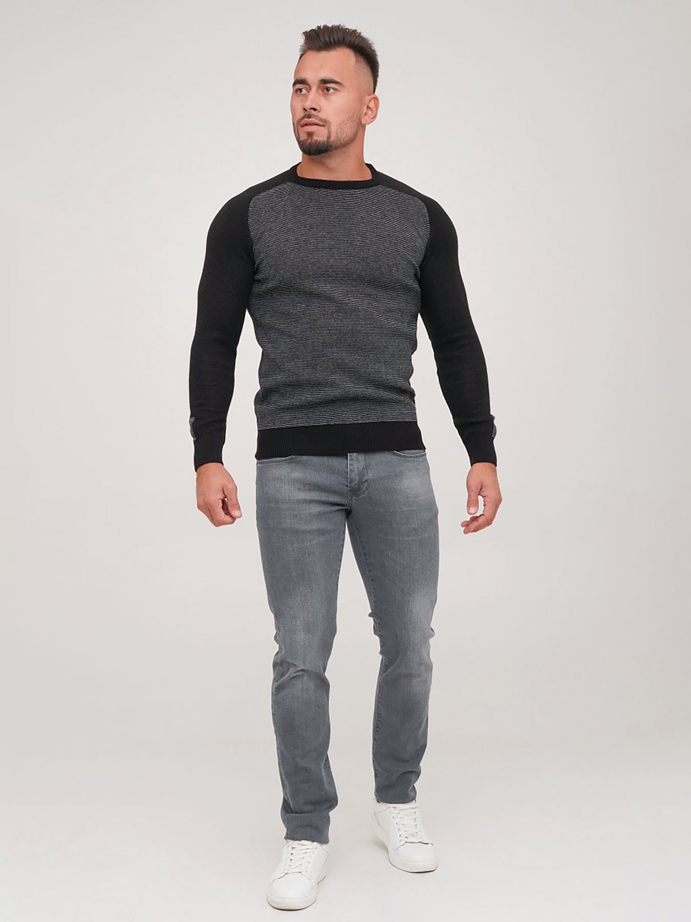 Свитры и кардиганы Trend Collection модель TC6813BlackGreySVTRMN Фото