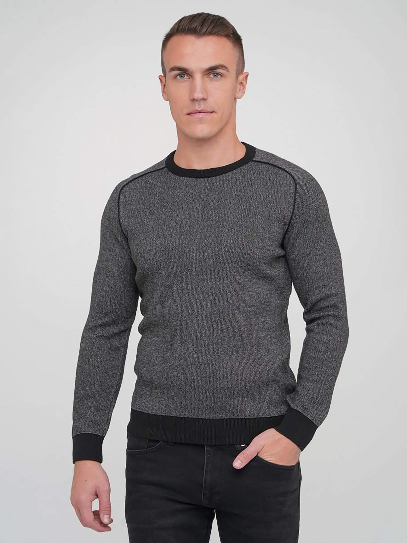 Свитры и кардиганы Trend Collection модель TC5467BlackWhiteSVTRMN Фото