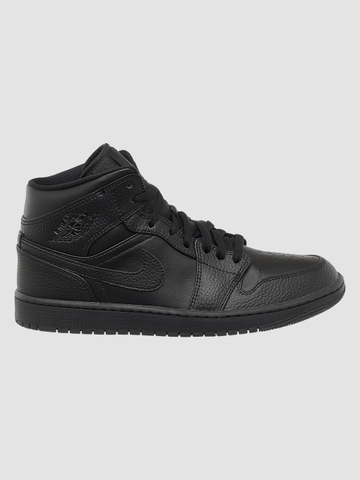 Кроссовки Jordan 1 Mid Triple Black модель 554724-091 Фото