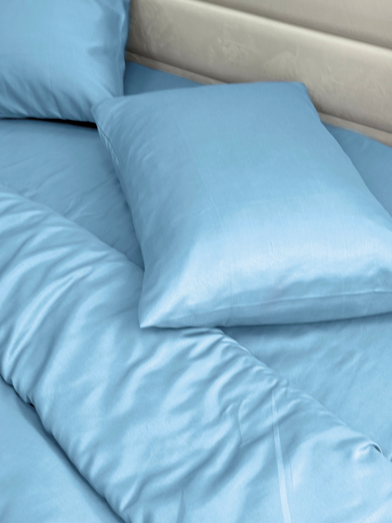 Комплект постільної білизни Blue блакитного кольору Ecotton модель 24557 Комплект постільної білизни Blue блакитного кольору Ecotton модель 24557 Фото