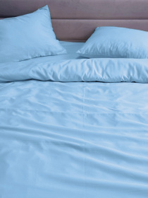 Комплект постільної білизни Blue блакитного кольору Ecotton модель 24557 Фото
