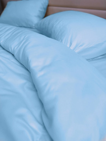 Комплект постільної білизни Blue блакитного кольору Ecotton модель 24557 Фото