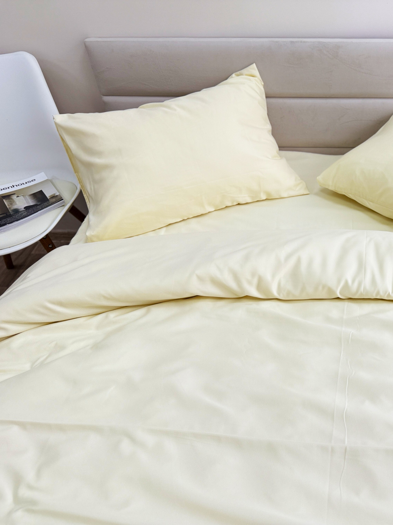 Комплект постільної білизни Cream Yellow молочний Ecotton модель 24555 Фото