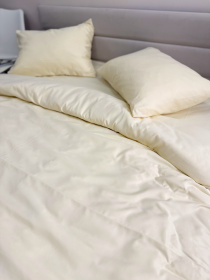 Комплект постільної білизни Cream Yellow молочний Ecotton модель 24555 Фото