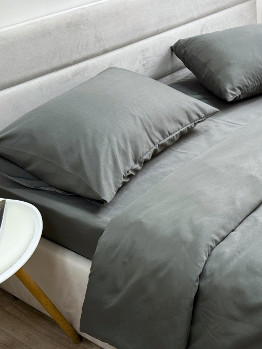 Комплект постельного белья Nid Grey тёмно-серый Ecotton модель 24556 Фото