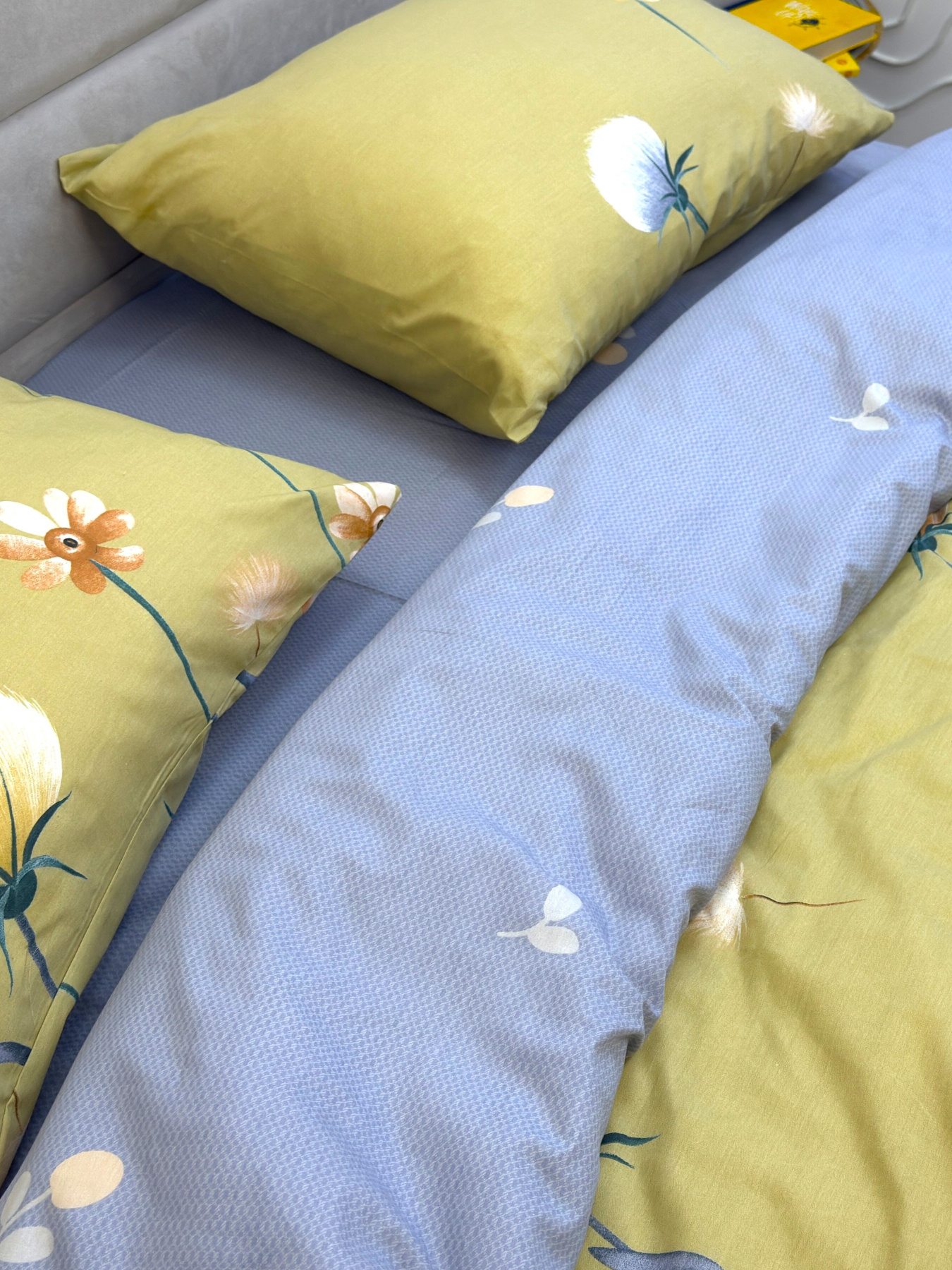 Комплект постельного белья с Одуванчиками горчичный Ecotton модель 23751-21211 Фото
