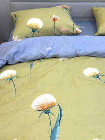 Комплект постельного белья с Одуванчиками горчичный Ecotton модель 23751-21211 Фото
