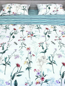 Комплект постельного белья из сатина с полевыми цветами Ecotton модель 24802-24307 Фото