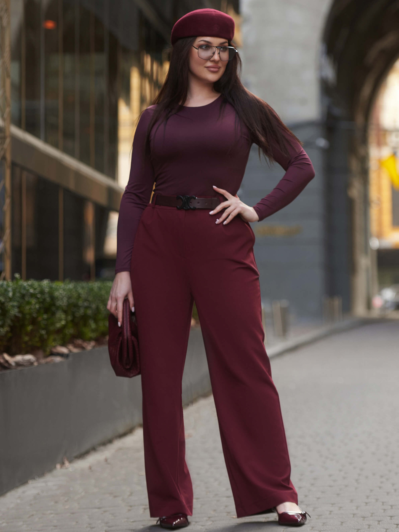 Брюки Jadone Fashion модель КBryuky_Temis_burgundiN Фото