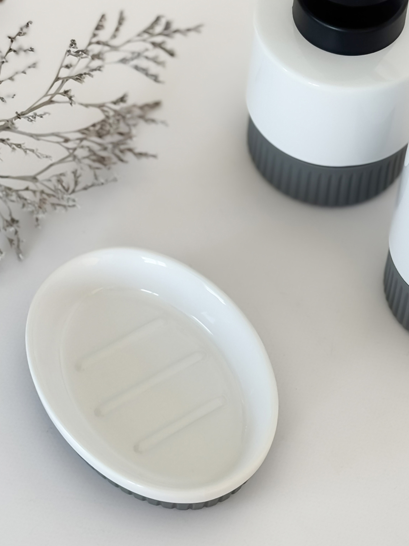 Мыльница "Stockholm" белая/серая MBM HOME модель BA-45 WHITE/GRAY Мыльница "Stockholm" белая/серая MBM HOME модель BA-45 WHITE/GRAY Фото