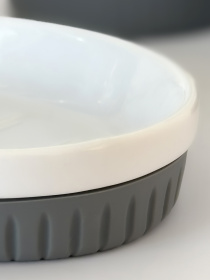 Мыльница "Stockholm" белая/серая MBM HOME модель BA-45 WHITE/GRAY Фото