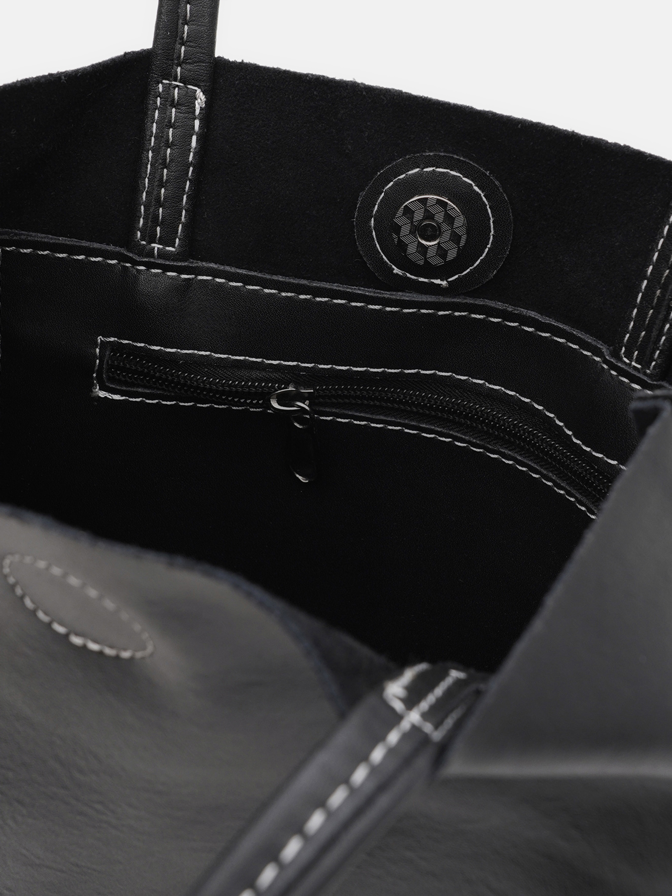 Сумки Borsa Leather модель K16609D-black Фото