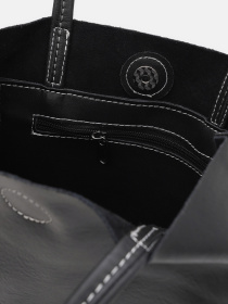 Сумки Borsa Leather модель K16609D-black Фото