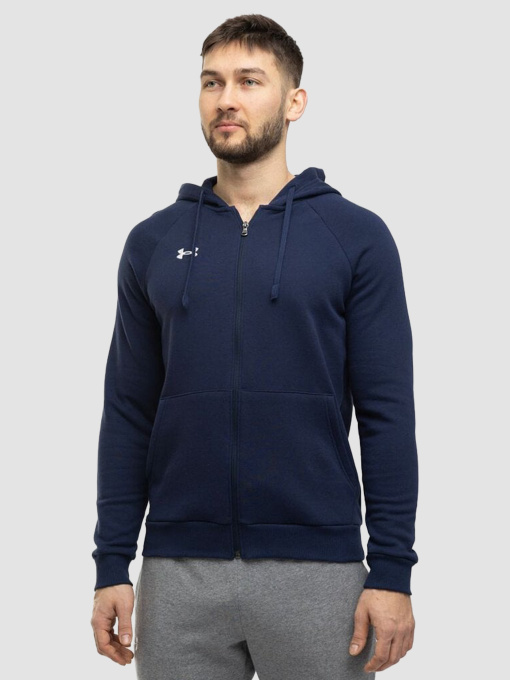 Худи и свитшоты Under Armour Rival Fleece FZ Hoodie модель 1379767-410 Фото